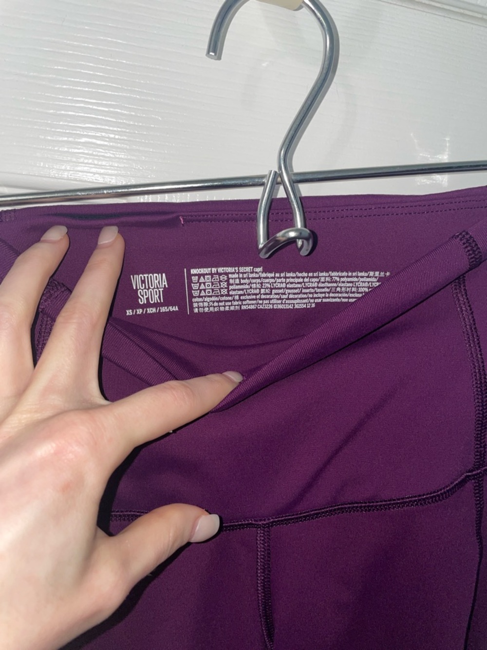 Victoria's Secret Knockout Purple High-Rise Capri Leggings - Picture 2 of 4